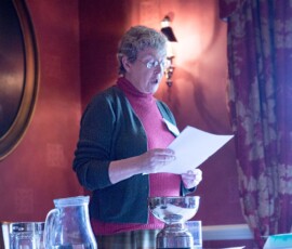 Harriet Thistlethwaite, Crabbe Secretary, introducing