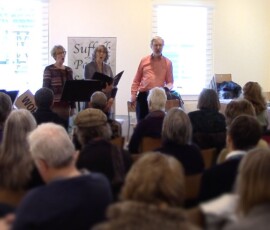 Carol Bleiker, Gill Napier and Colin Whyles perform The Bargain Hunters by Peter Sandberg