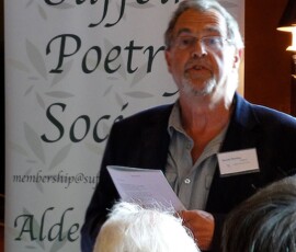 David Healey reading the 2nd Prize winner The Canoeist David Healey reading the 2nd Prize winner The Canoeist