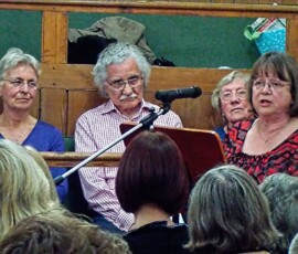 Florence Cox reading the Epitaph to Edward SHERLAND