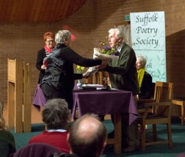 Ronald Blythe and Frances Ward were presented with flowers Ronald Blythe and Frances Ward were presented with flowers