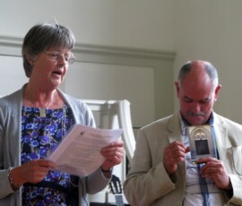 Anne Boileau and David Simpson reading in German and English Anne Boileau and David Simpson reading in German and English
