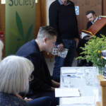 Luke Wright adjudicating Richard Whiting's poem Luke Wright adjudicating Richard Whiting's poem