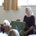 Luke Wright giving his adjudication of Jen Overett's poem Luke Wright giving his adjudication of Jen Overett's poem