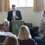 Luke adjudicating Stephanie Feeney's poem Luke adjudicating Stephanie Feeney's poem