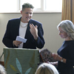 Luke Wright adjudicating Susan's poem Luke Wright adjudicating Susan's poem