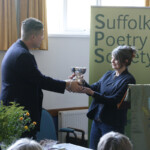 Luke Wright presenting the Crabbe Rose Bowl to Esther Morgan Luke Wright presenting the Crabbe Rose Bowl to Esther Morgan