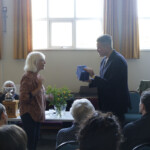 Luke receiving a gift for his work as a patron of Suffolk Poetry Society Luke receiving a gift for his work as a patron of Suffolk Poetry Society