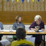 Fran Reader, Gillian Rennie-Dunkerley and Elizabeth Cook listen attentively. Fran Reader, Gillian Rennie-Dunkerley and Elizabeth Cook listen attentively.